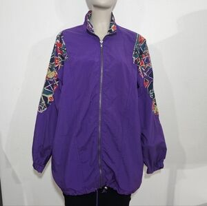 Vintage Purple Windbreaker Jacket